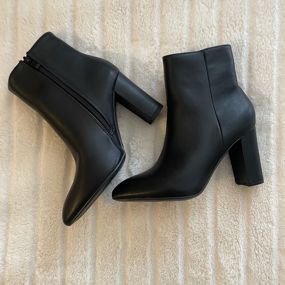 TOP Moda Elegant Black Ankle Boots
